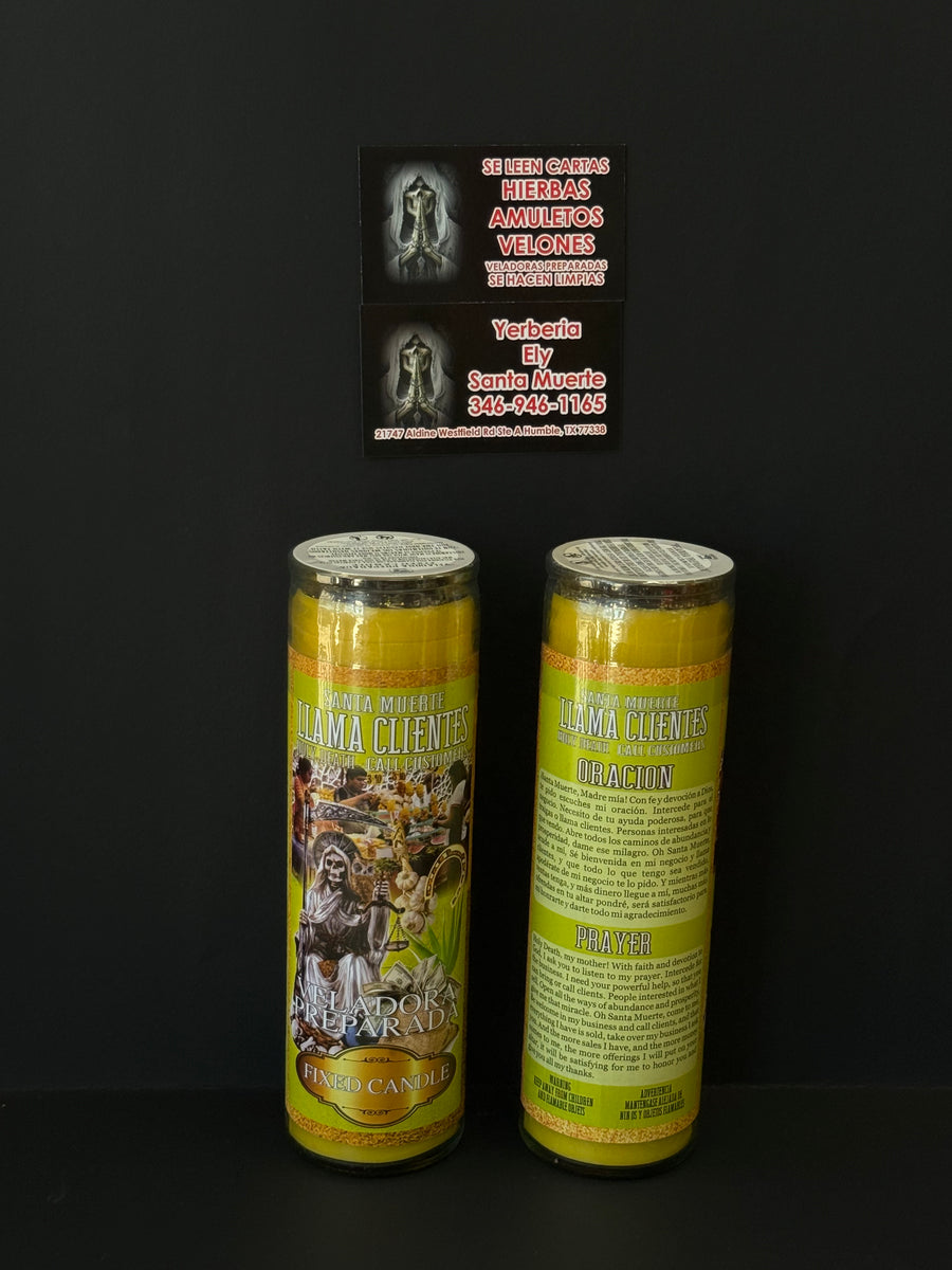 Santa Muerte Llama Clientes/Call Customers
