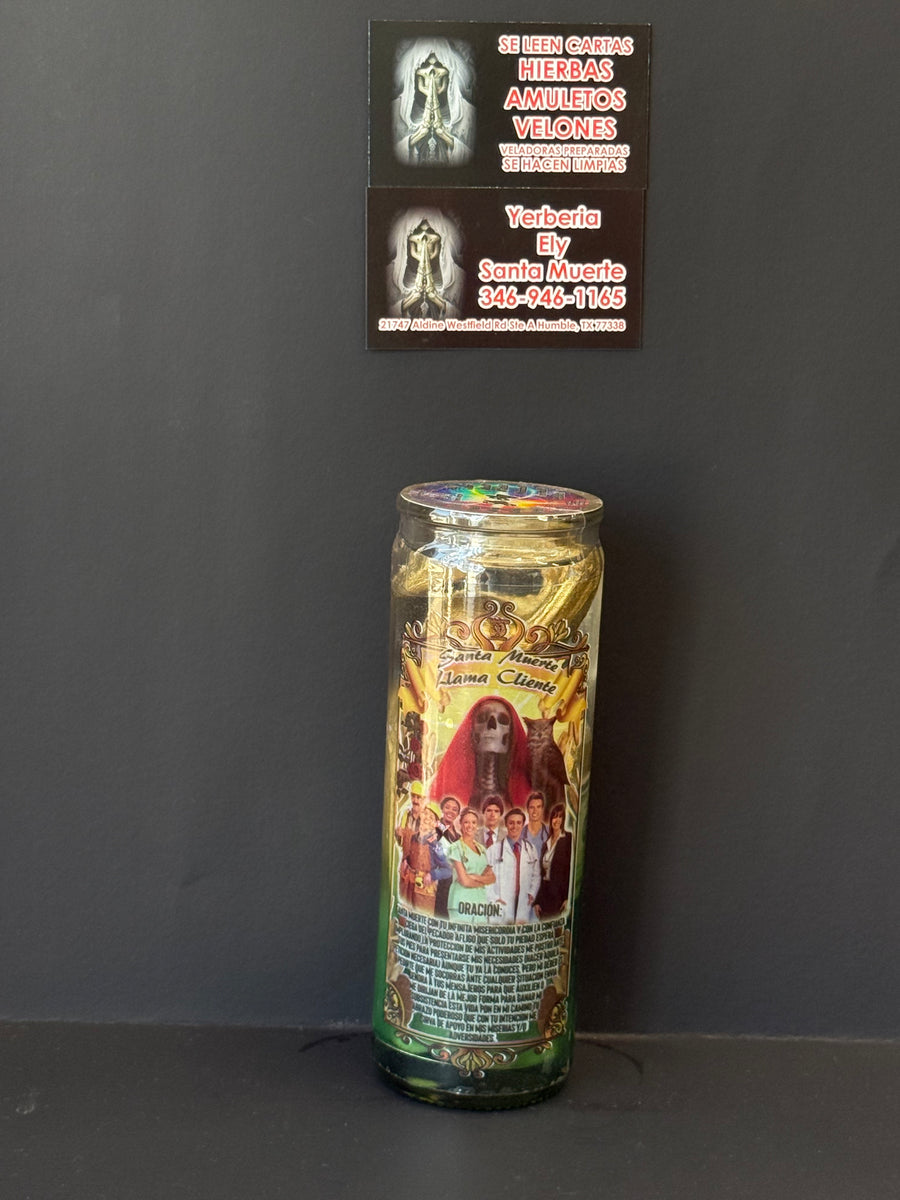 Santa Muerte Llama Cliente