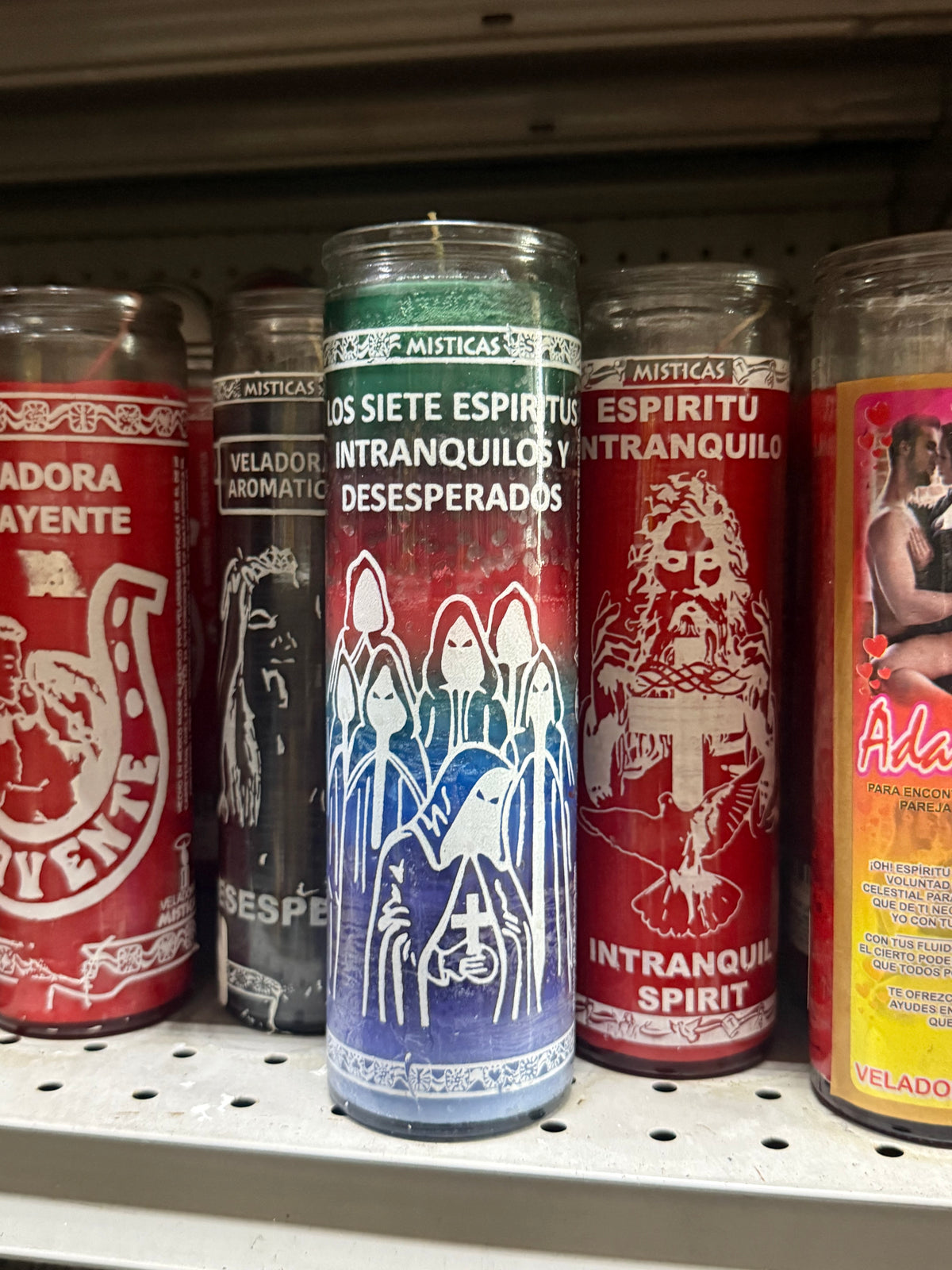 Veladora Los Siete Espíritus Intranquilos y Desesperados