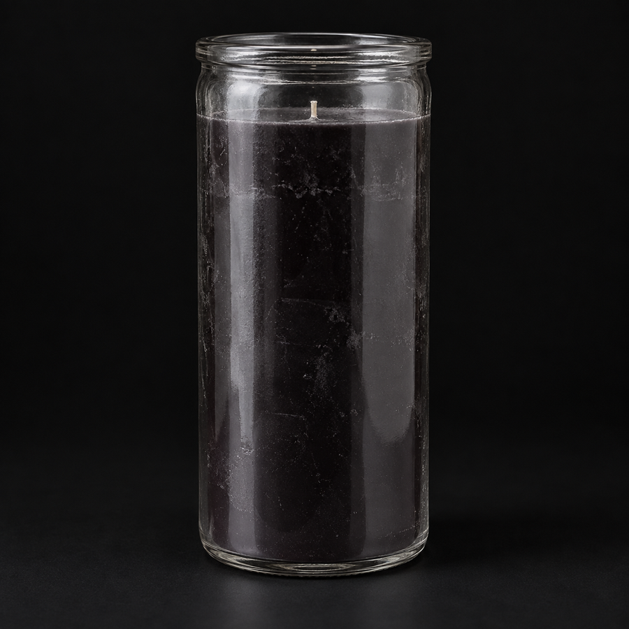 Veladora Jumbo Negra Sin Logo / Plain Black Jumbo Candle