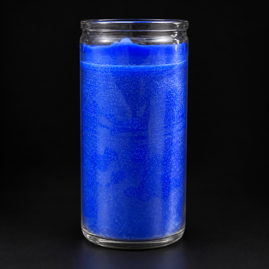 Veladora Jumbo Azul Sin Logo / Plain Blue Jumbo Candle