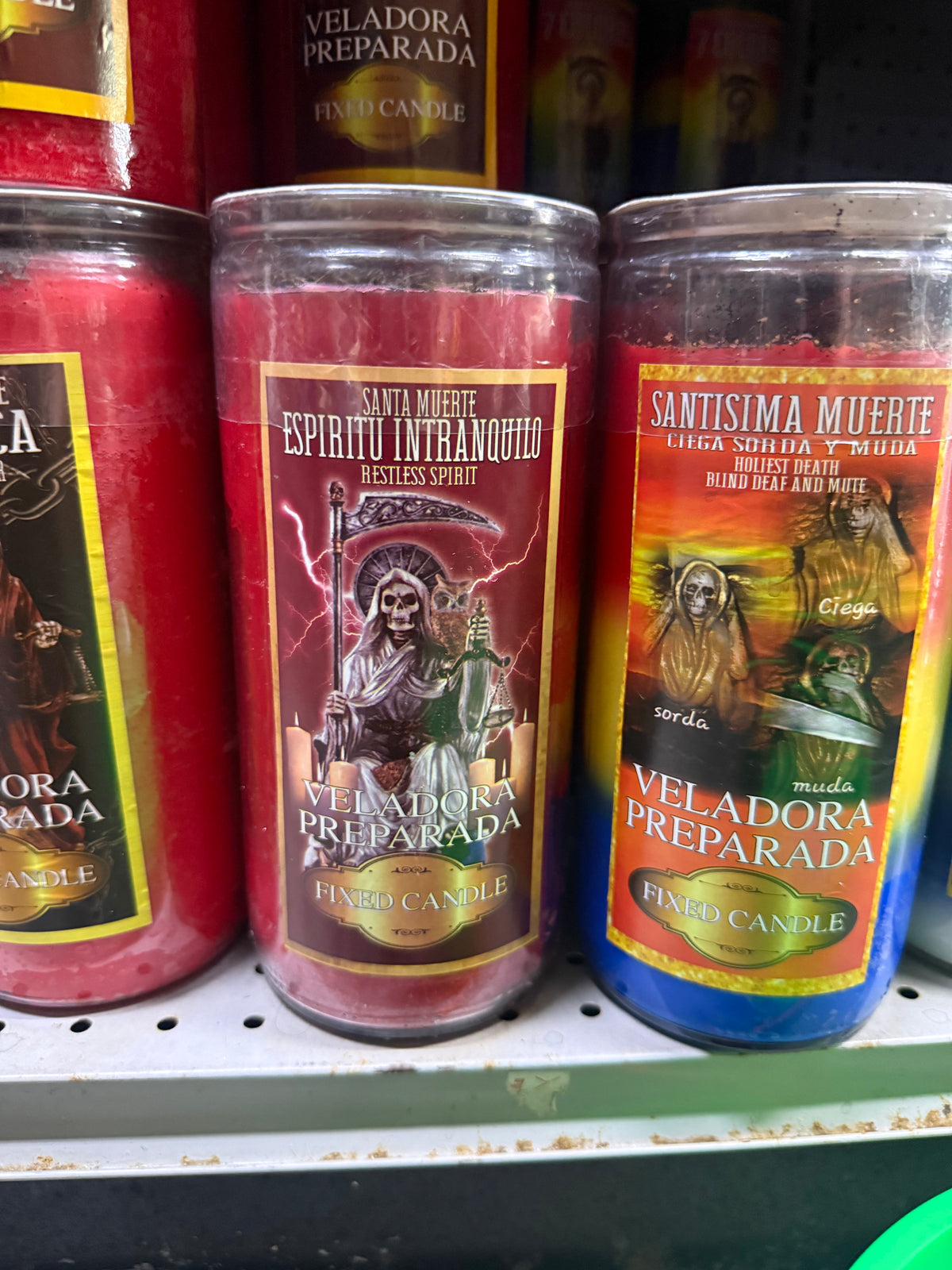Veladora Santa Muerte Espíritu Intranquilo